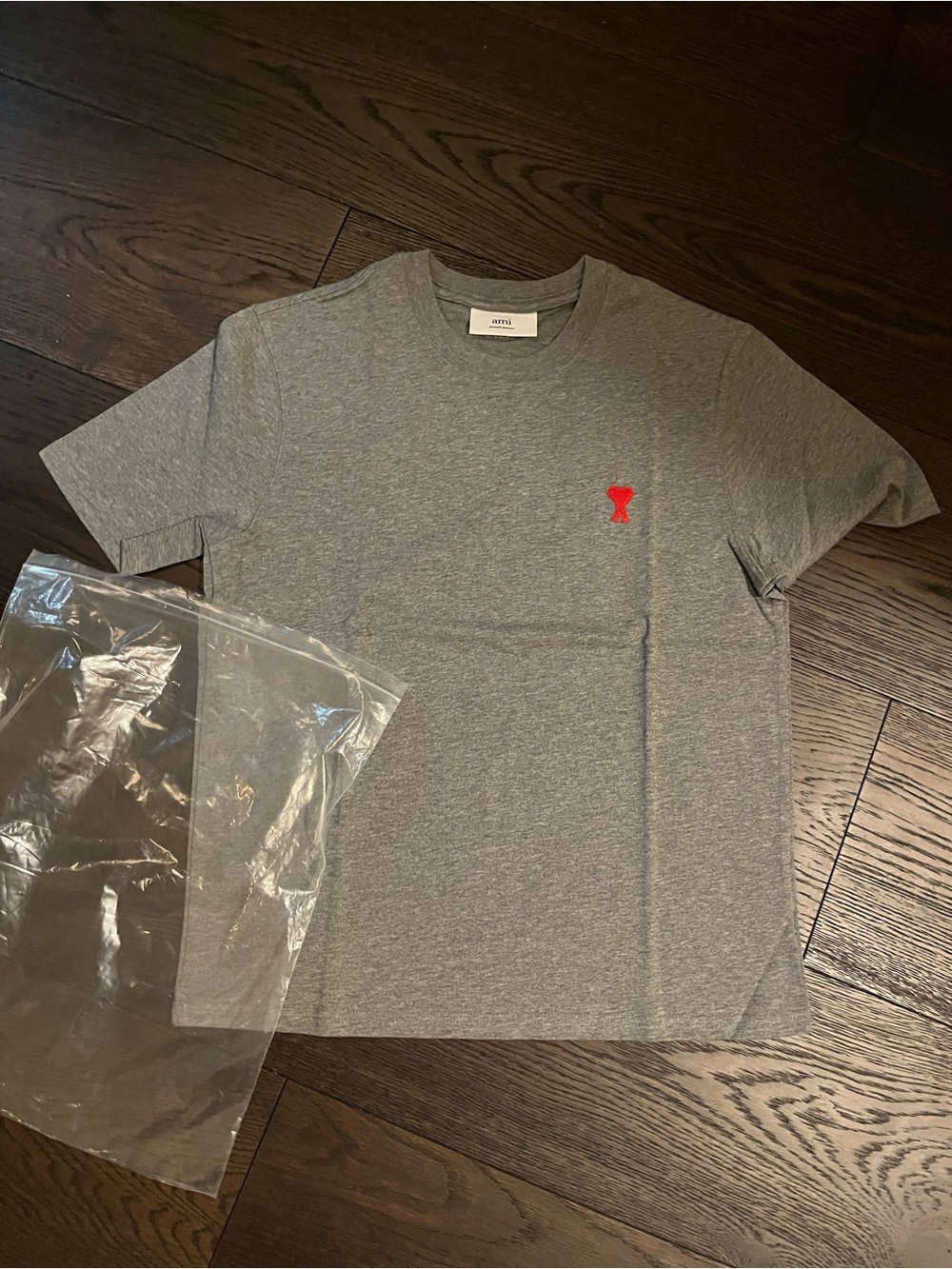 Grey Cotton Ami De Coeur Tshirt TS
